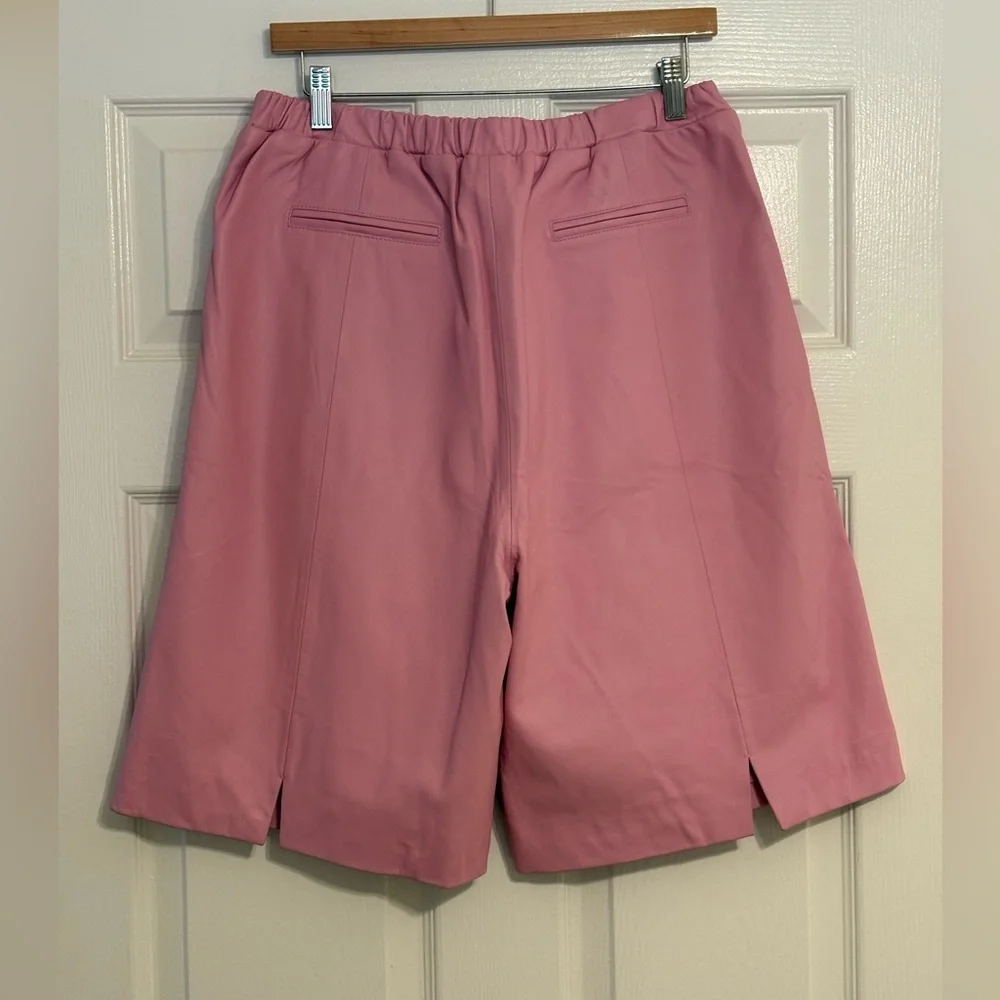 LEDERER Pink RARE Lamb Leather Shorts | Size 42 | Made in India | Luxe Editon 10